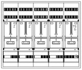 Foto: Zählerverteiler 4xZF, H=1100 B=1300 T=210mm, 1xTSG