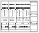 Foto: Zählerverteiler 3xZF, H=1100 B=1300 T=210mm, 1xTSG, VF