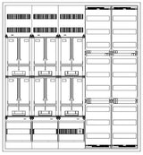 Foto: Zählerverteiler 5xZF, H=1400 B=1300 T=210mm, 1xTSG, 4xVF