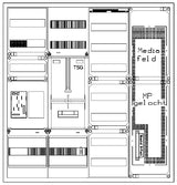 Foto: Zählerverteiler 1xZF, eHZ, H1100 B1050 T210mm, 1xTSG, VF, MF
