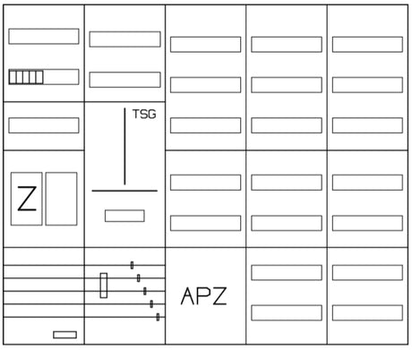 Zählerverteiler 1xZF, eHZ, H=1100 B=1300 T=210mm, 1xTSG