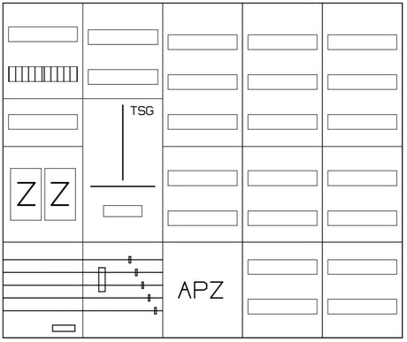 Zählerverteiler 2xZF, eHZ, H=1100 B=1300 T=210mm, 1xTSG