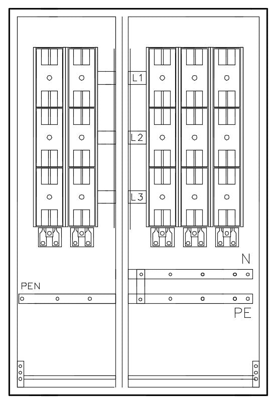 Mehrfach Hausanschlussk. STW MÜ, 2EW-3HA, 1200x800x350mm