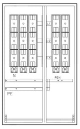 Foto: Mehrfach Hausanschlussk. STW MÜ, 3HA-2EW, 1200x800x350mm