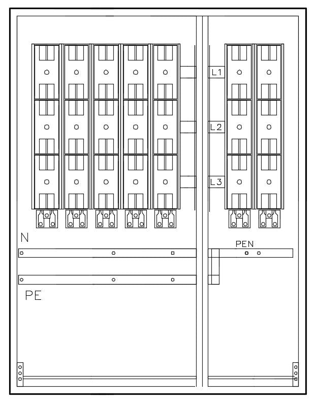 Mehrfach Hausanschlussk. STW MÜ, 5HA-2EW, 1200x1000x350mm