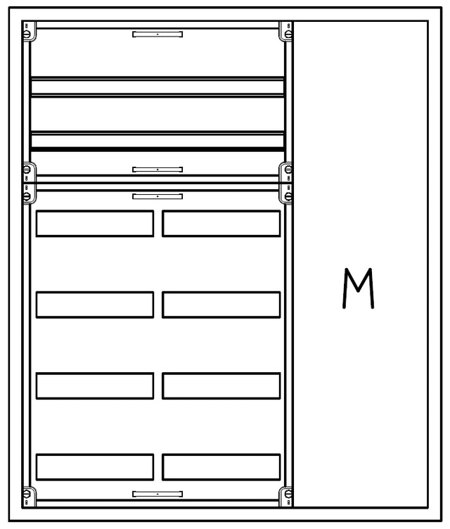 Foto: Automatenverteiler H=950 B=800 T=210mm mit Montageplatte M1