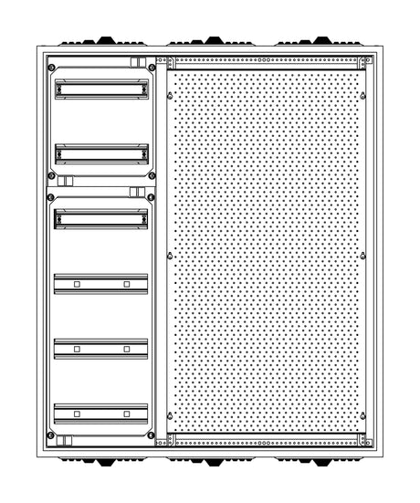 Foto: Automatenverteiler H=950 B=800 T=210mm mit Montageplatte M2