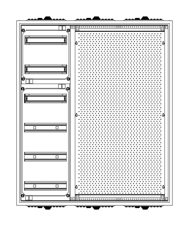 Foto: Automatenverteiler H=950 B=800 T=210mm mit Montageplatte M2