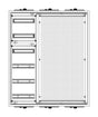 Foto: Automatenverteiler H=950 B=800 T=210mm mit Montageplatte M2