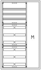 Foto: Automatenverteiler H=1400 B=800 T=210mm mit Montageplatte M1