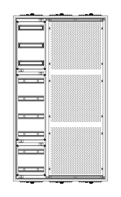 Foto: Automatenverteiler H=1400 B=800 T=210mm mit Montageplatte M2