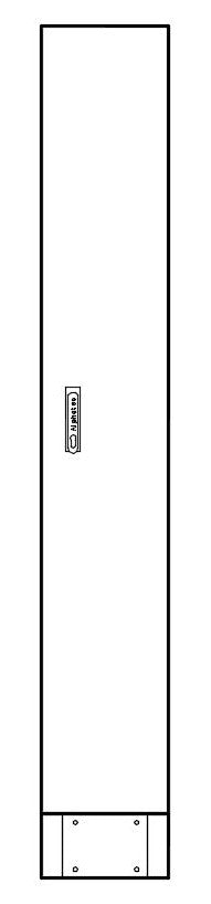 Standverteiler 1-Feld komplett, 1-türig, H2000 B320 T500mm