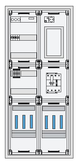 Wandverteiler mit NA-Abschaltung, innen, 100kWp, IP54
