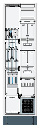 Foto: Wandlermessschrank 250A EnBW, 5-polig IP41 RAL7035, H=2000mm