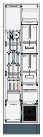 Foto: Wandlermessschrank 250A EnBW, 5-polig IP41 RAL7035, H=2000mm