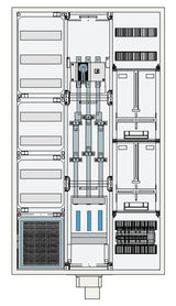 Foto: Wandlermessschrank 250A EnBW, 5-polig IP41 RAL9016, H=1400mm