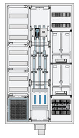 Foto: Wandlermessschrank 250A EnBW, 5-polig IP54 RAL7035, H=1400mm