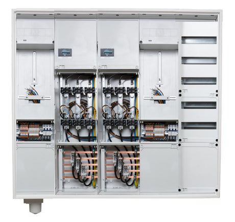 Foto: Wandlermessschrank 2x100A Bayernwerk, 5-polig, IP41, RAL9016