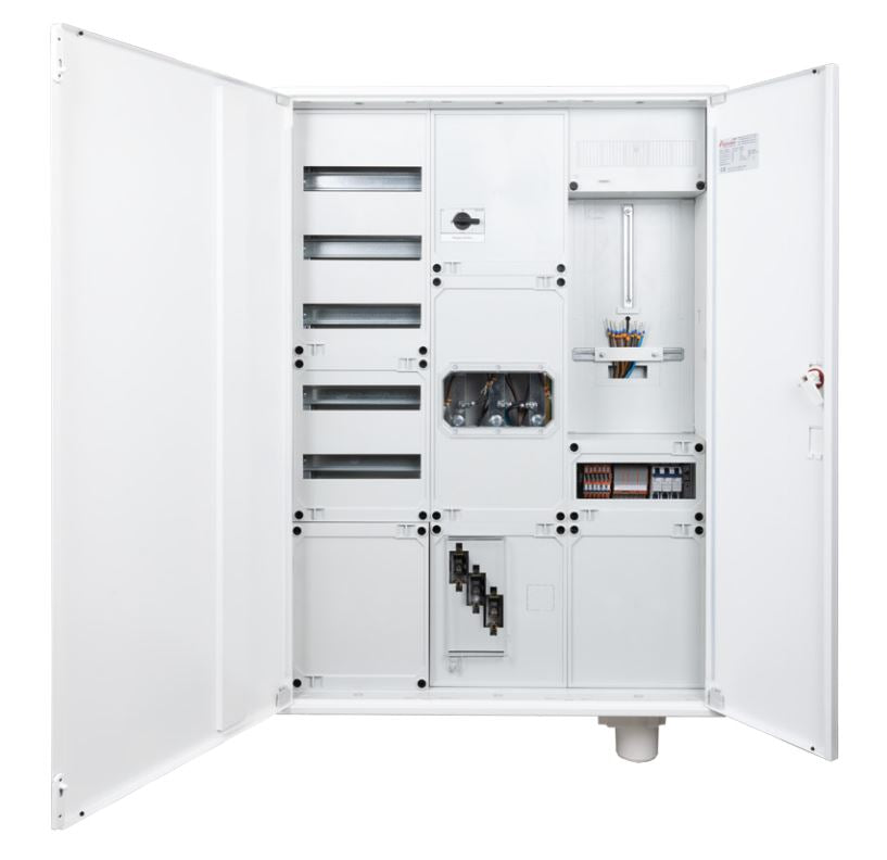 Wandlermessschrank 100A, REWAG, 5-polig, IP41, RAL9016