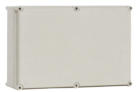 Polyester Gehäuse mit PC-Deckel, grau, 360x180x171mm