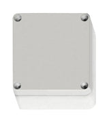 Foto: ABS Gehäuse mit Deckel grau, 130x130x75mm, RAL7035