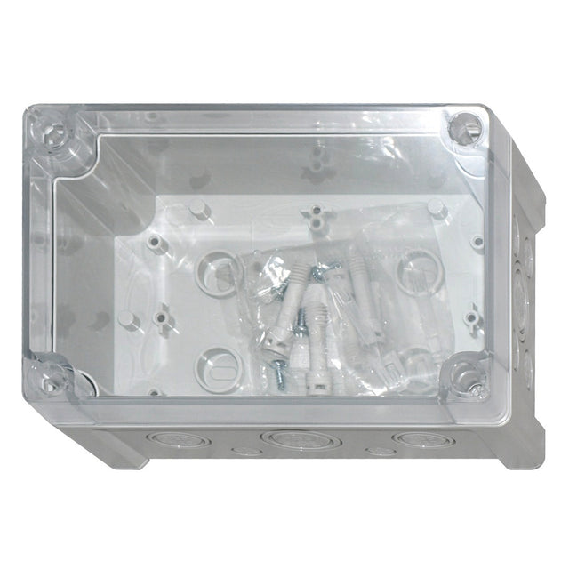 Foto: ABS Gehäuse mit Deckel transparent, 187x122x90mm, metrisch