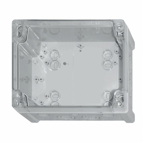 Foto: ABS Gehäuse mit Deckel transparent, 201x163x98mm, metrisch