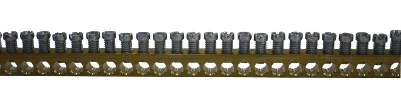 Klemmschiene Messing 25mm², Länge=1m, für 125A
