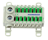 EASY CONNECTION BOX grün, 2 x 25mm², 14 x 4mm²
