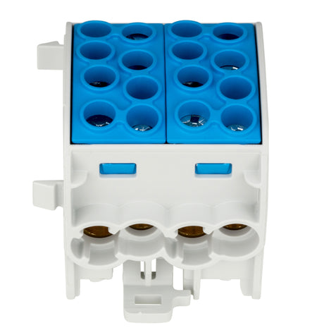 CU Hauptleitungsabzweigklemme 35mm² 4 Zu 4 Ab, isoliert blau