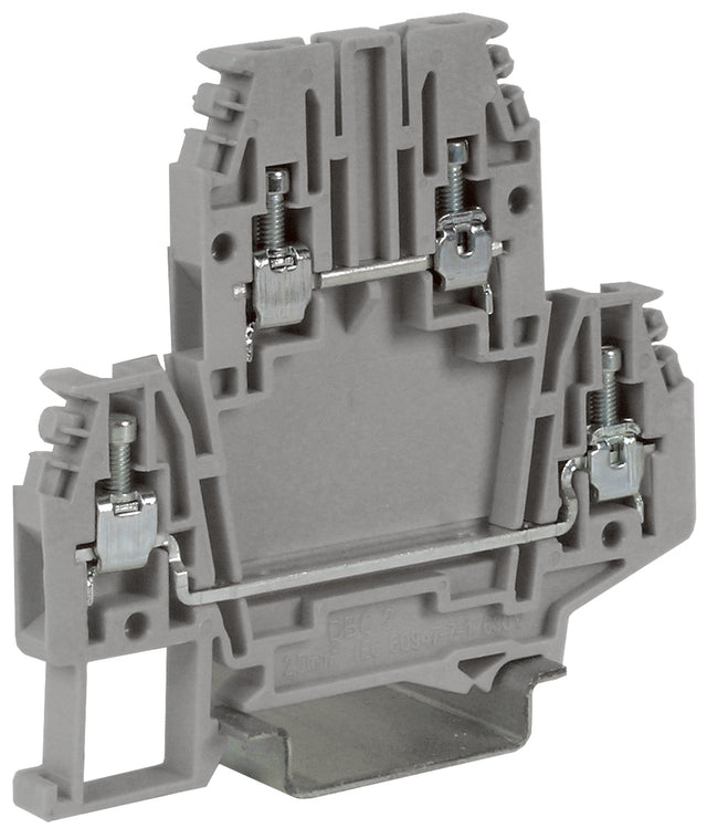 Doppelstockklemme 2,5mm², Type DBC.2, grau