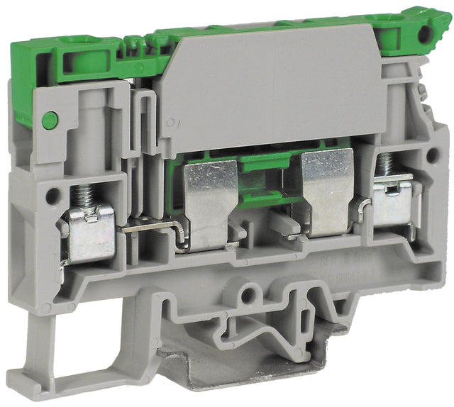 Reihenklemme mit Sicherungshalter, 6mm², Type SFR.6, grau