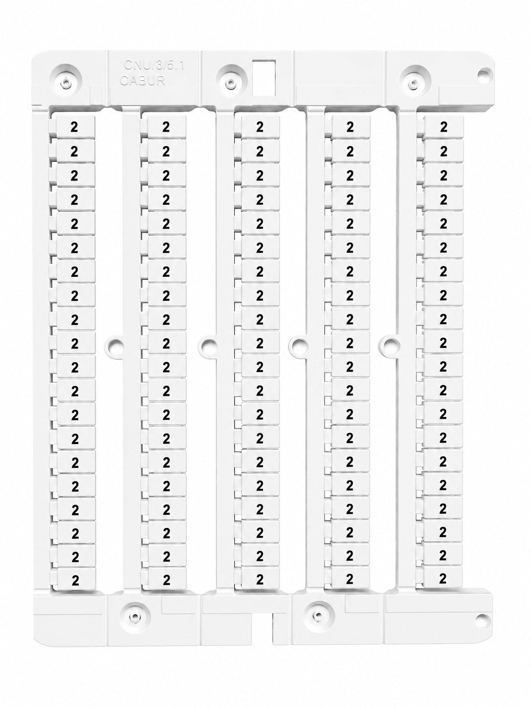 Kennzeichnungsschildchen '2' (100 Schildchen)