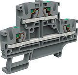 Doppelstock - Push-in Klemme EFD400GR 4mm² grau