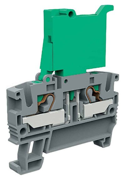 Push-in Klemme mit Sicherungshalter, 1-stufig, 4mm², grau