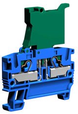 Push-in Klemme mit Sicherungshalter, 1-stufig, 4mm², blau