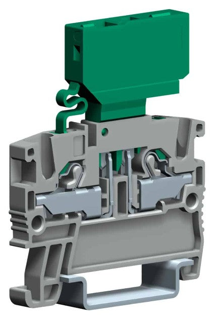 Push-in Klemme mit Sicherungshalter, 1-stufig, 2,5mm², grau