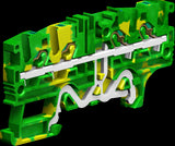 Doppel-Push-in Schutzleiter Klemme EFCE220 2,5mm², gelb/grün