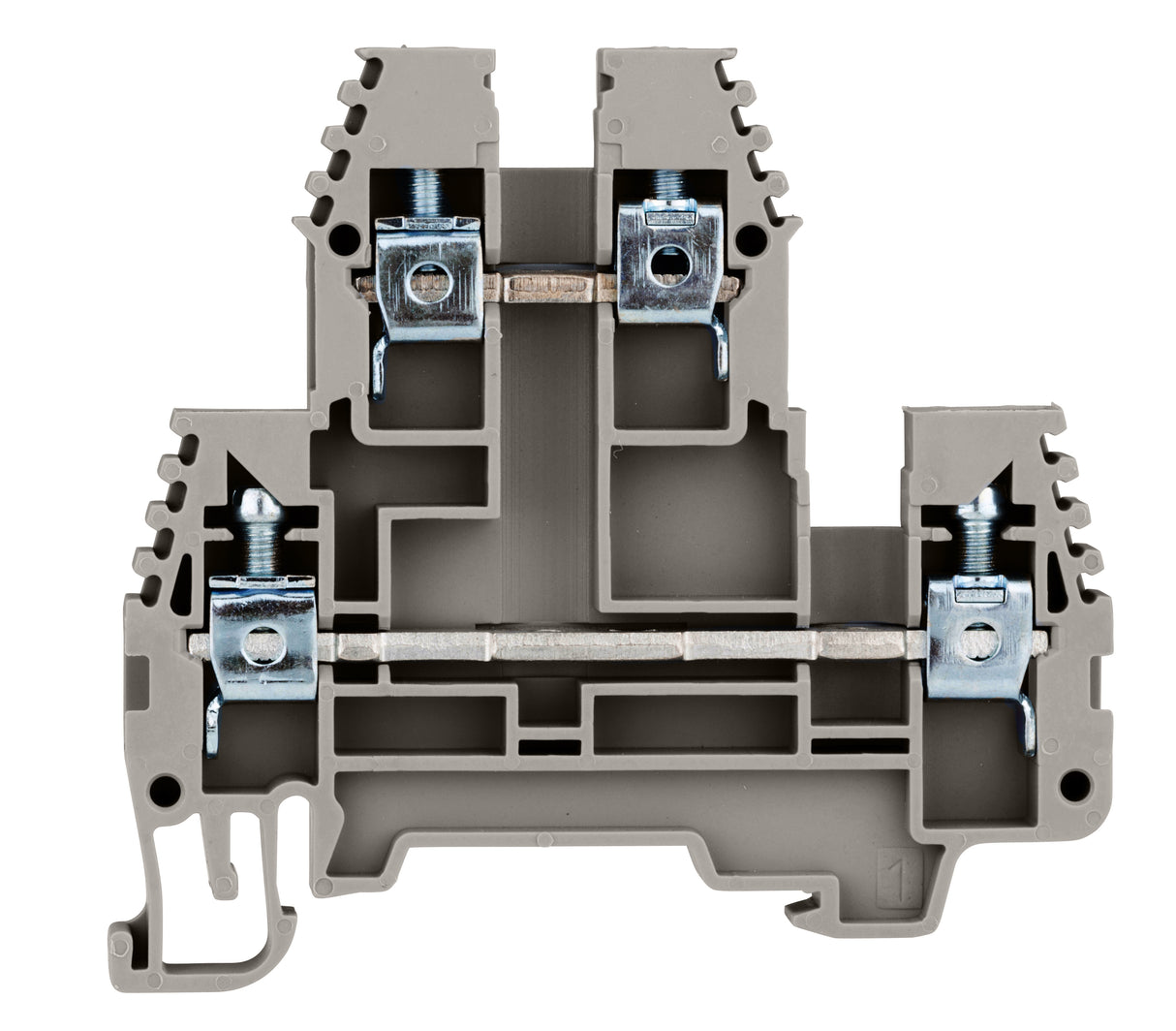 Doppelstockklemme 4mm², Type PIK 4 N grau