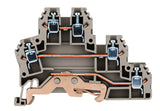 Foto: Dreistockklemme 2,5mm² (L/L/PE), Type PUK 2 T grau