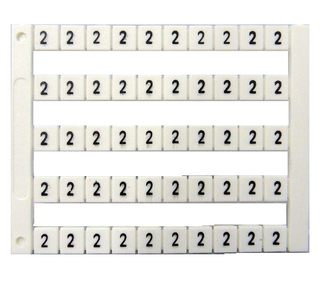 Markierungsetiketten DY 5 bedruckt mit "2" (50-mal)