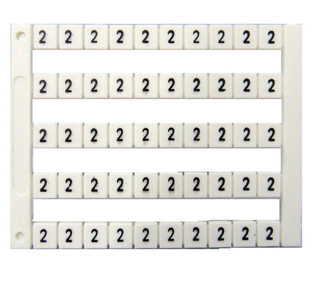 Markierungsetiketten DY 5 bedruckt mit "2" (50-mal)