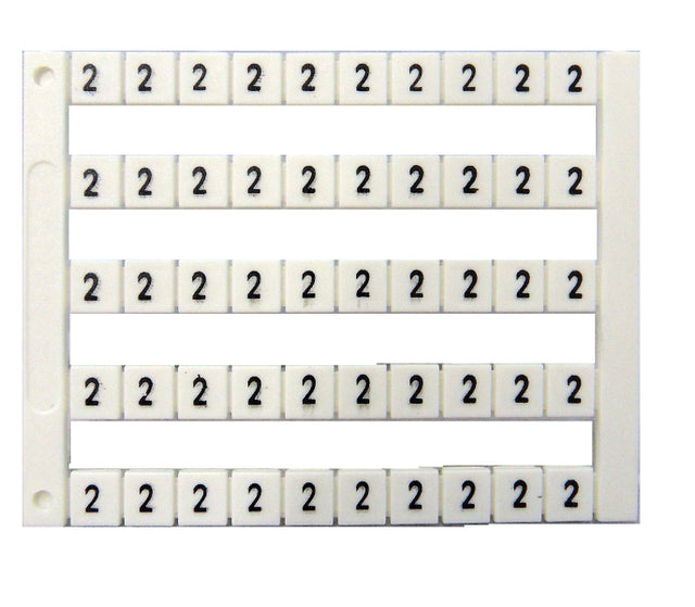 Markierungsetiketten DY 5 bedruckt mit "2" (50-mal)