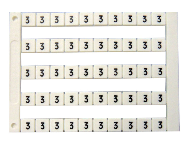Markierungsetiketten DY 5 bedruckt mit "3" (50-mal)