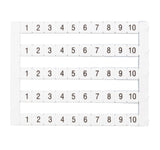 Markierungsetiketten DY 5 bedruckt von "1-10" (5-mal)