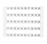 Markierungsetiketten DY 5 bedruckt von "11-20" (5-mal)