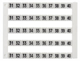 Markierungsetiketten DY 5 bedruckt von "31-40" (5-mal)