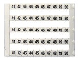 Markierungsetiketten DY 5 bedruckt von "41-50" (5-mal)