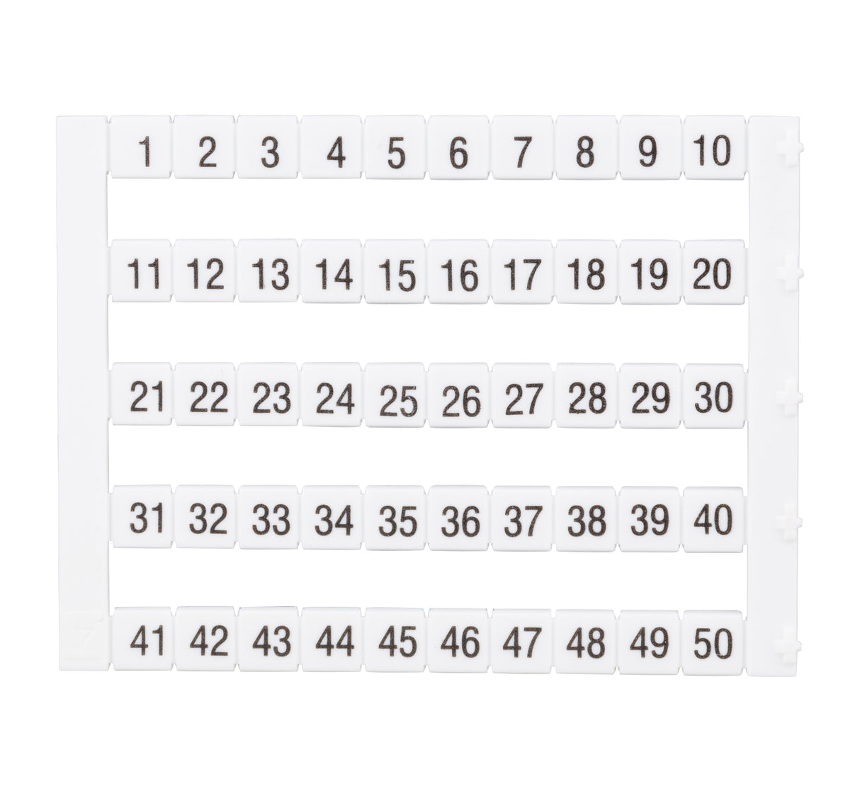 Markierungsetiketten DY 5 bedruckt von "1-50" (1-mal)