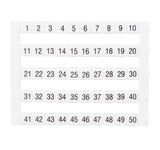 Markierungsetiketten DY 5 bedruckt von "1-50" (1-mal)